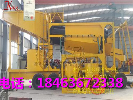 陸地移動砂金設備，圓筒篩淘金設備