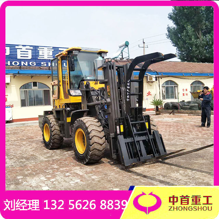 四驅(qū)動(dòng)越野叉車帶鏟斗一機(jī)多用更換方便D產(chǎn)品圖片