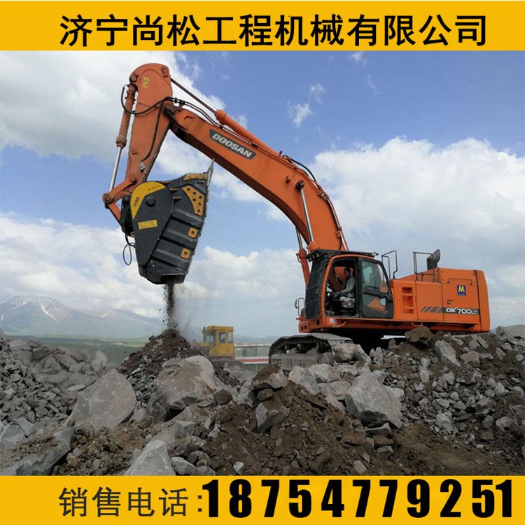 廠家直銷路面破碎機 石子粉碎鏟斗 挖掘機顎式破碎斗 挖掘機破