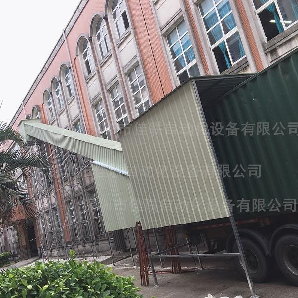 室外三樓四樓卸貨裝貨柜斜坡傳送帶 爬坡皮