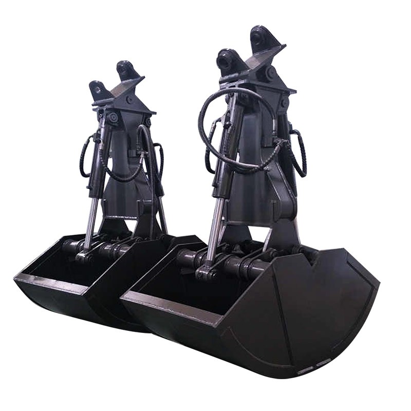 現(xiàn)代225挖機(jī)卸火車用1.5方貝形抓斗