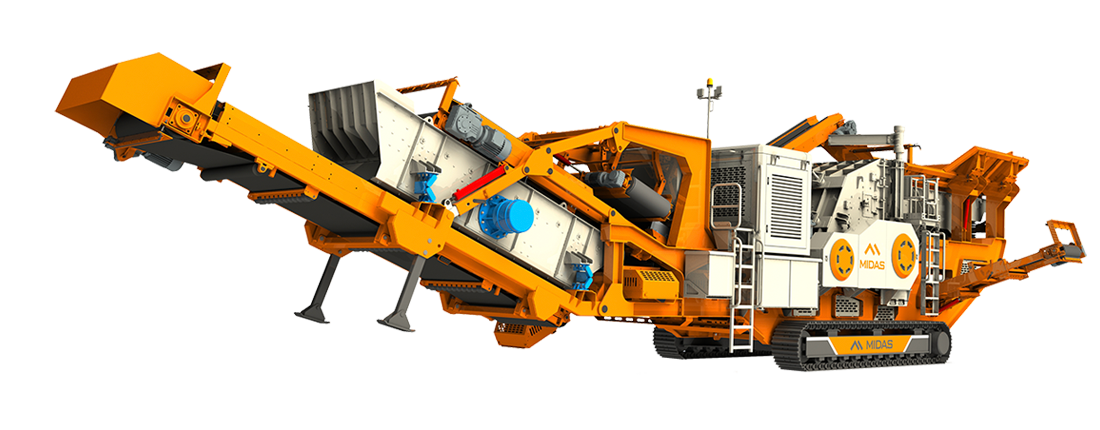 履帶移動(dòng)反擊式破碎站