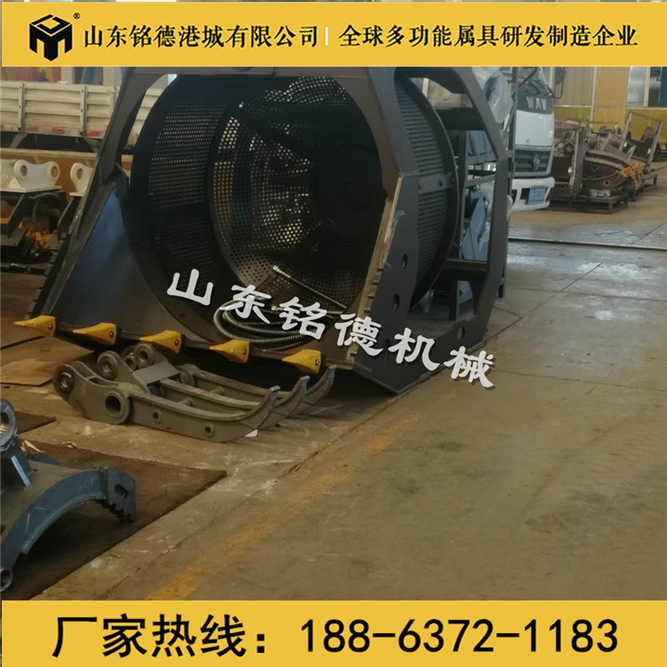 廠家定制篩孔大小挖機(jī)適用旋轉(zhuǎn)篩篩石篩沙器