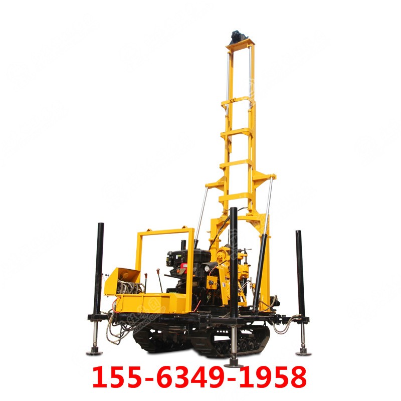 履帶打井機(jī) 200米液壓水井鉆機(jī) 自行走鉆井設(shè)備