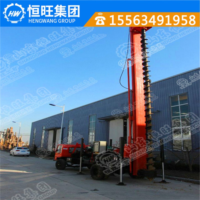 小四輪公路護欄打樁機