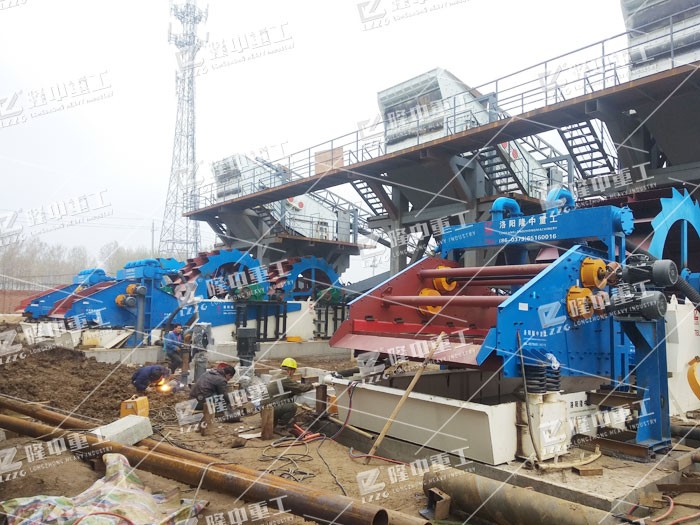 泥沙清洗脫水設(shè)備 砂石洗砂機生產(chǎn)現(xiàn)場
