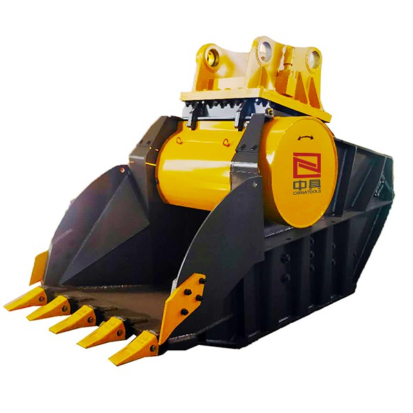 一臺挖掘機(jī)就可以破碎篩分