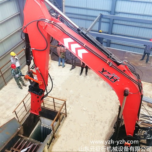 元征行生產(chǎn)固定式液壓碎石機(jī)械臂