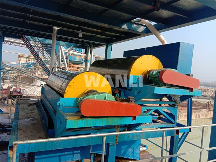 萬立磁電 永磁筒式磁選機 選煤廠磁選機 強磁性礦物選礦