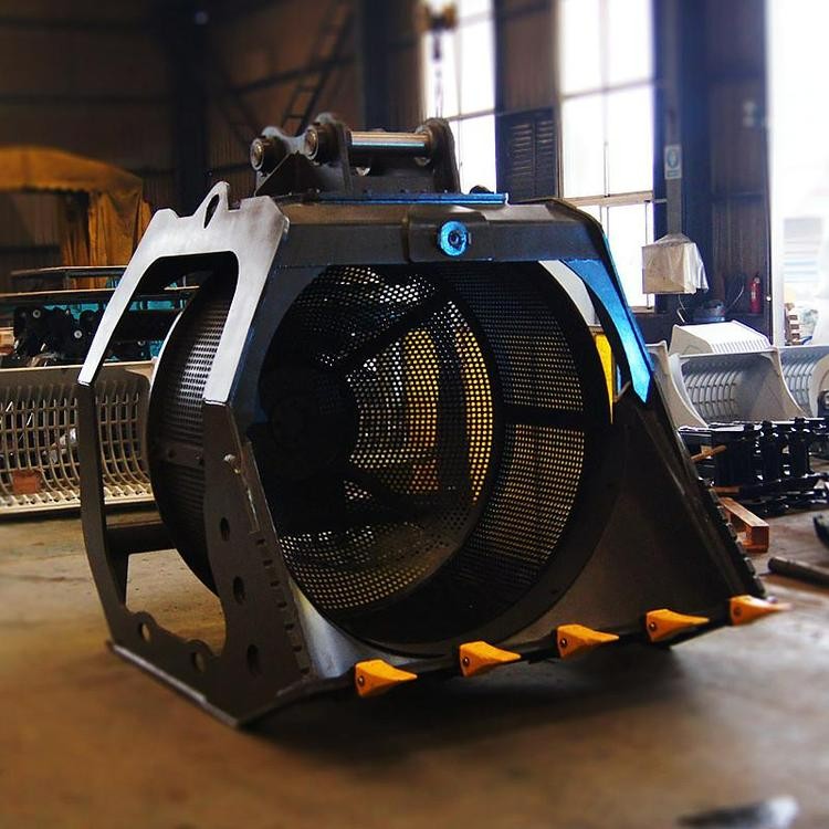 小型移動式洗砂機挖掘機裝滾筒洗砂機產(chǎn)品圖片