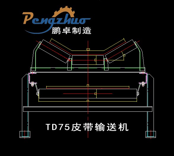 礦石煤炭物料帶式輸送機濰坊鵬卓TD75型皮帶輸送機