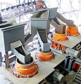 上海冠亞路橋GPH1500高效復(fù)合圓錐破碎機(jī)合福鐵路（閩贛段）南平碎石現(xiàn)場