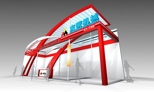 2010年上海寶馬上海東蒙路橋機械有限公司展臺效果圖1