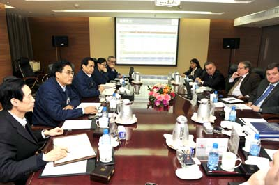 中信重工公司董事長任沁新與安赫爾總裁了會談