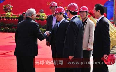 印度公使出席中信重工總包的山東彼那尼榮安水泥二期工程點火儀式