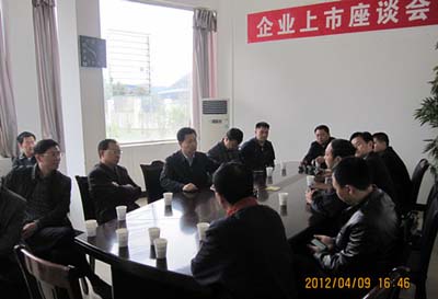 四川皇龍與市長(zhǎng)一行討論企業(yè)上市問(wèn)題