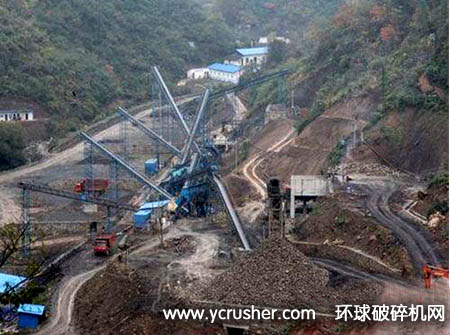 砂石骨料生產(chǎn)線施工現(xiàn)場