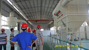 某知名氧化錳到桂林鴻程考察磨粉機(jī)設(shè)備