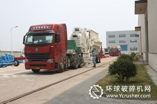 上海山美兩條100t/h移動破碎機組整裝順利發往納米比亞