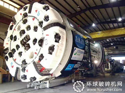 該工程中使用的6.2m直徑羅賓斯TBM