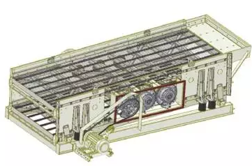 V系列振動(dòng)篩較于水平式振動(dòng)篩、傾斜式振動(dòng)篩只有一條軸