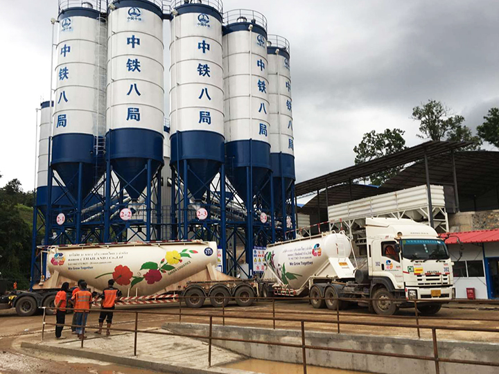 泰國亞洲牌水泥到達5號拌合站
