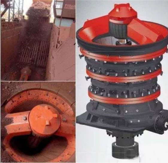 旋回破碎機大塊礦石進入故障現(xiàn)象及原因分析